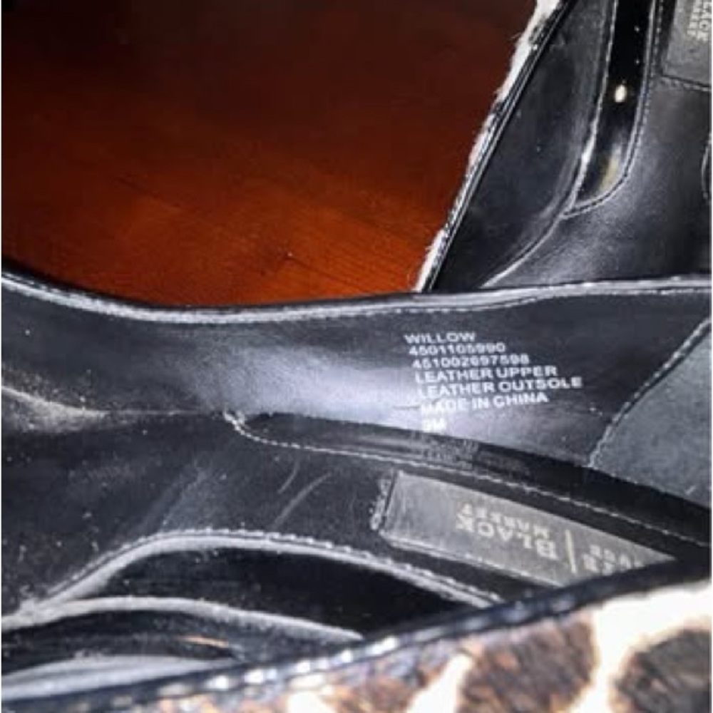 Leather Animal Print Wedges - Picture 5 of 6
